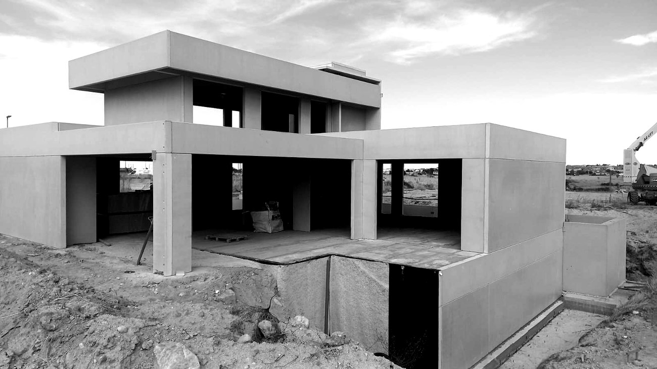 Vivienda industrializada de hormigón en ejecución — BIM Soluciones